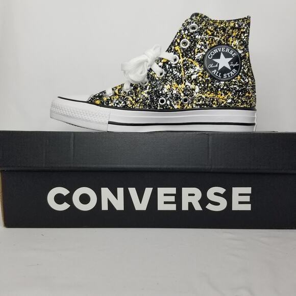 Converse  Unisex CTAS Splatter Paint Hi Tops Women Size 7 A00468F  NWT - Picture 8 of 10